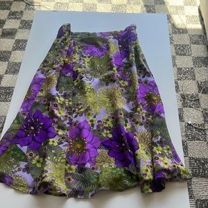 Vintage floral midi skirt